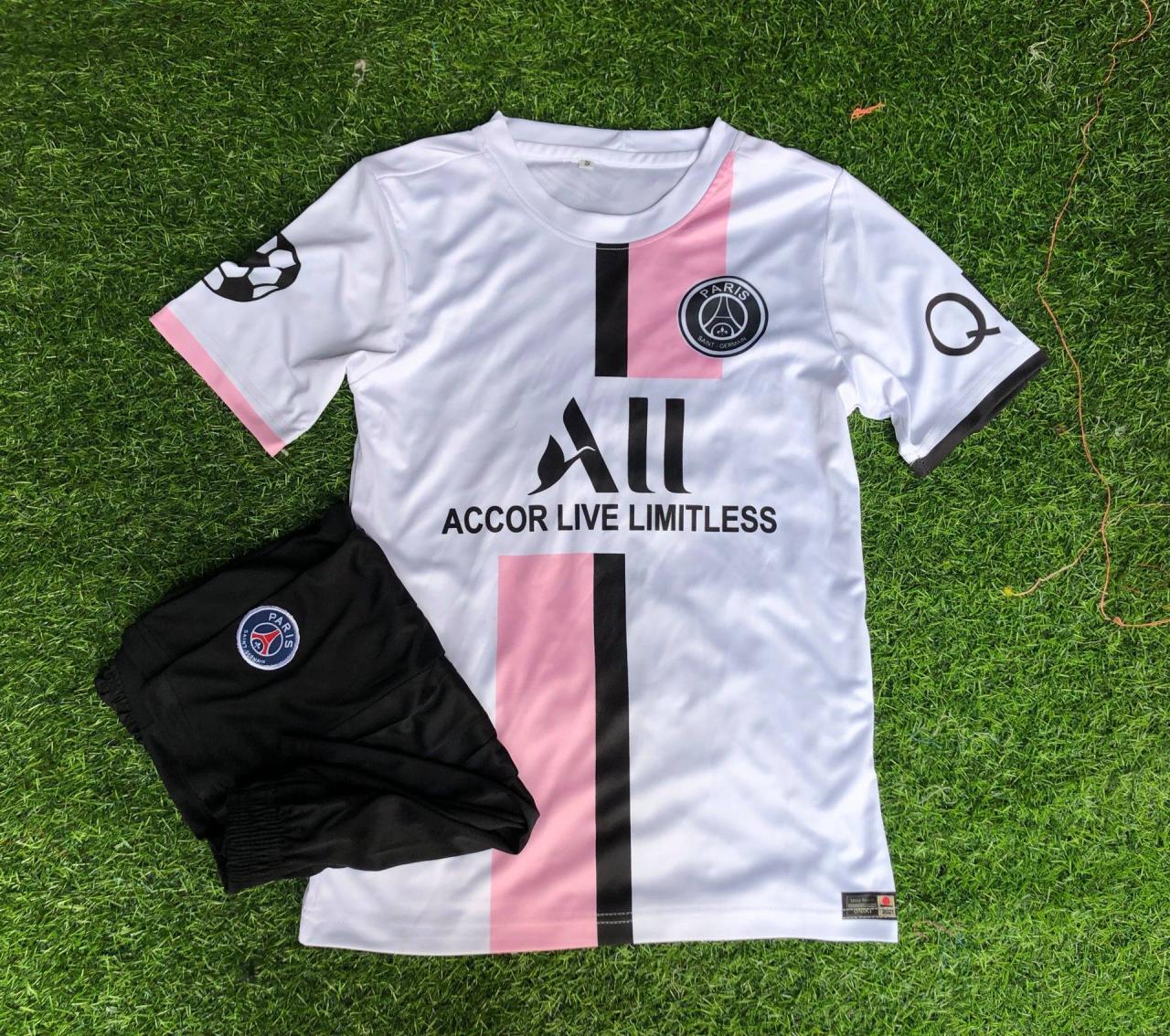 Đồ Đá Bóng Nam Nữ Mẫu Psg Màu Trắng Hồng | Lazada.Vn