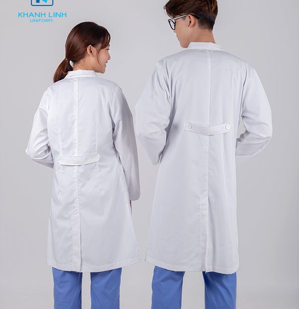 Áo Blouse Bác Sĩ May Sẵn Mẫu 01 Màu Trắng