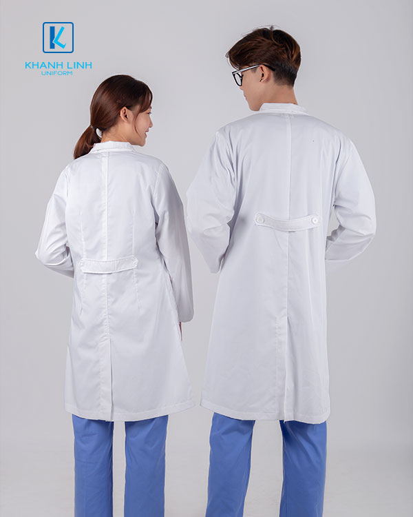 Áo Blouse Bác Sĩ May Sẵn Mẫu 01 Màu Trắng