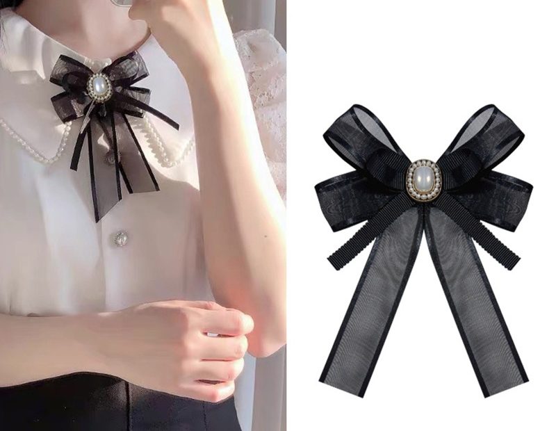 Nơ Cài Cổ Áo Sơ Mi Đính Ngọc Trai Xinh Xắn Dành Cho Nữ Sinh | Shopee Việt  Nam