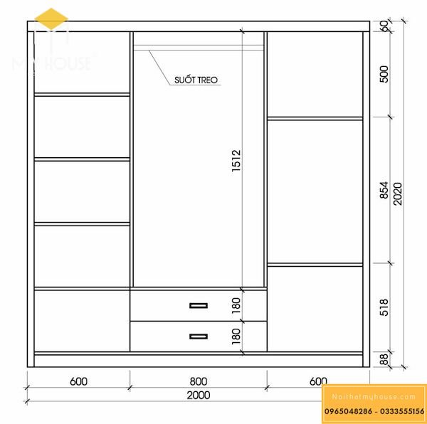 1 Bản Vẽ Tủ Quần Áo - Hướng Dẫn Cách Vẽ & Download 3D 2023