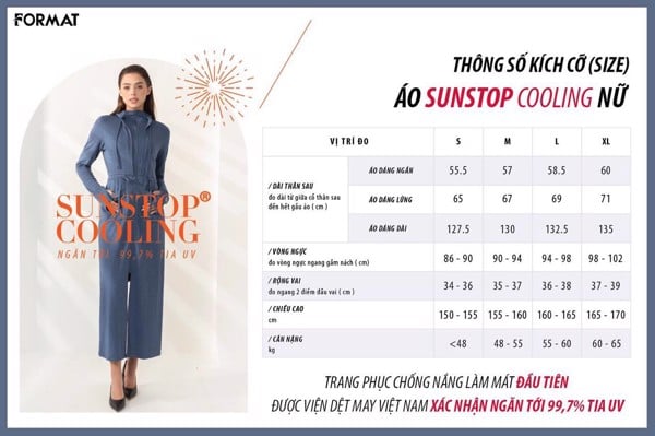 Bảng Size Chi Tiết Sản Phẩm – Thời Trang Format