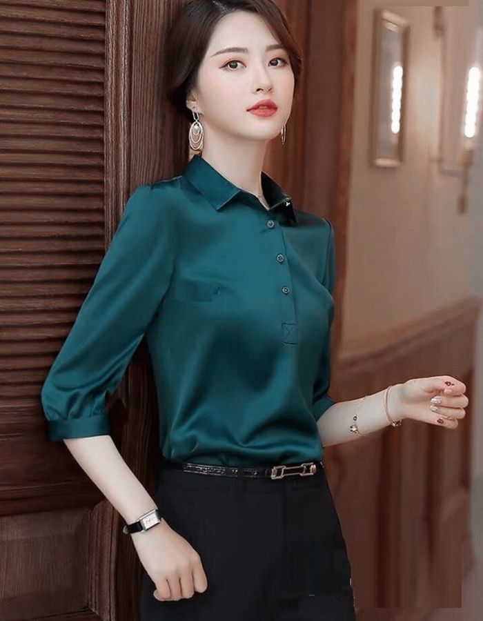 Top Các Mẫu Kiểu Áo Sơ Mi Công Sở Nữ Tay Lỡ Đẹp, Cách Điệu