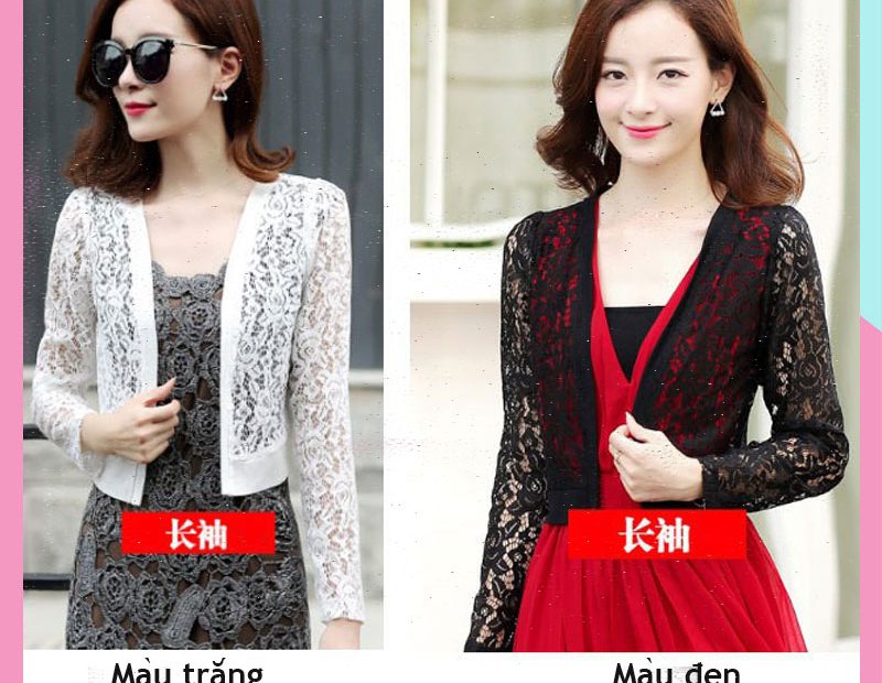 Áo Khoác Lửng Nữ Mặc Ngoài Váy, Áo Khoác Ren Dáng Lửng Phong Cách Hàn Quốc  | Lazada.Vn