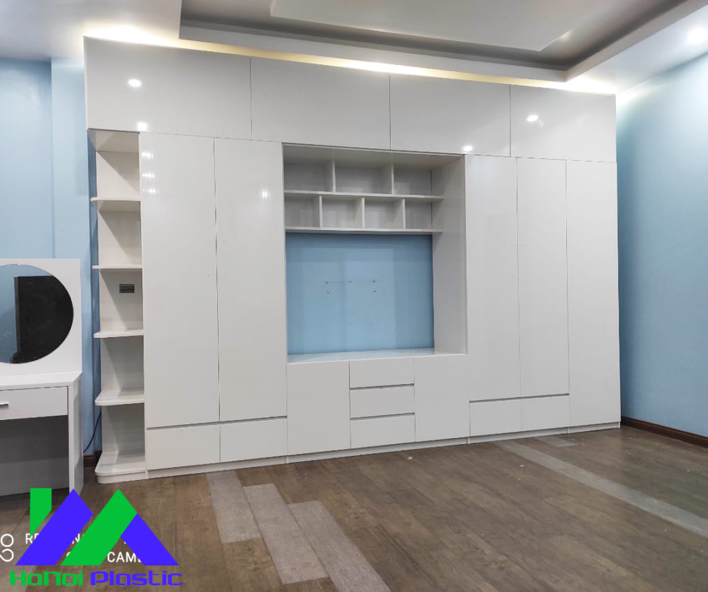 Mẫu Tủ Quần Áo Nhựa Kết Hợp Với Kệ Ti Vi Giải Pháp Tối Ưu Không Gian