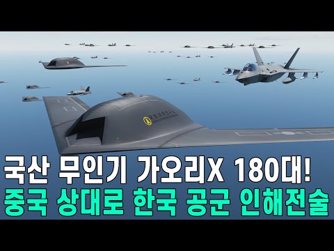 국산 스텔스 무인기 가오리X2 180대! 중국 상대로 한국 공군의 인해전술! 대규모 공중전! 국산 스텔스 무인기 가오리X2 180대! 중국 상대로 한국 공군의 인해전술! 대규모 공중전!