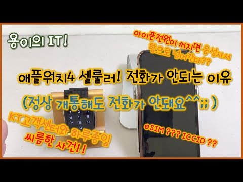 애플워치4 셀룰러! 전화가 안되는 이유 (고객센터와 하루종일 씨름.이심 다운로드,아이폰전원이 꺼지면, eSIM, ICCID) 애플워치4 셀룰러! 전화가 안되는 이유 (고객센터와 하루종일 씨름.이심 다운로드,아이폰전원이 꺼지면, eSIM, ICCID)